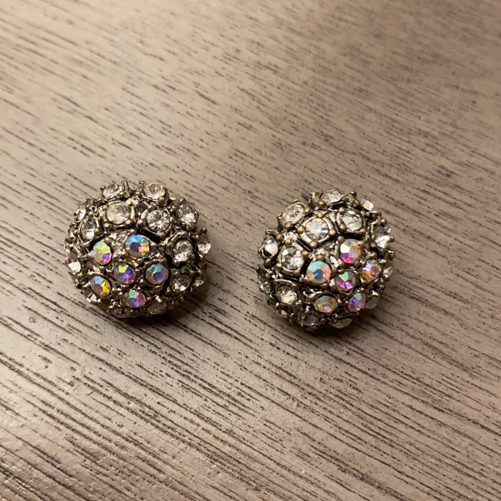 Rhinestone Cluster Earrings 10$